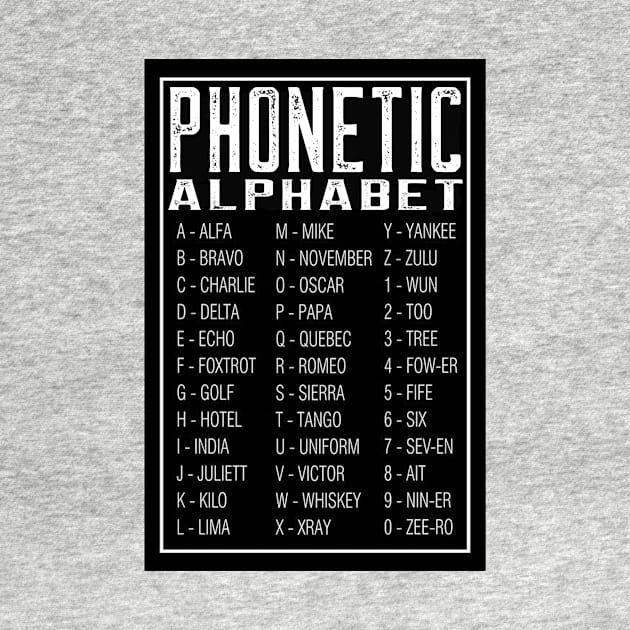 PHONETIC ALPHABET by Cult Classics